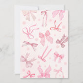 ピンク赤面&ボーズベビーシャワー 招待状 (裏面)