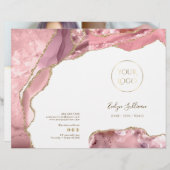 ピンク赤面agateサービスメニューカタログ (正面/裏面)