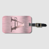 ピンク赤面M ラゲッジタグ (正面横)