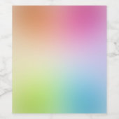 ピンク赤黄色オレンジブルーグリーンパープルカラフル ワインラベル (シングルラベル)