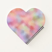 ピンク赤黄色ブルーグリーンパープルエレガントモダン ノートブック (裏面)