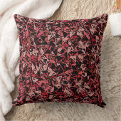 ピンク赤黒三角形シームレスパターン クッション (ブランケット)