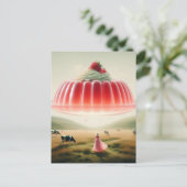 ピンク超現実的な甘いお菓子 ポストカード (スタンド正面)