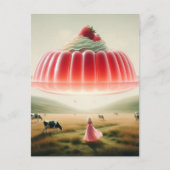 ピンク超現実的な甘いお菓子 ポストカード (正面)