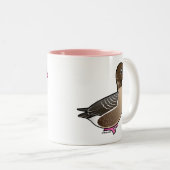 ピンク足のガチョウ ツートーンマグカップ (正面右)