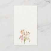 ピンク足フローラガールおむつラッフルベビーシャワー エンクロージャーカード (裏面)