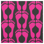 ピンク足プリント布 ファブリック (見本)