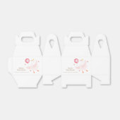 ピンク踊りプリンセススワンバルーンベビーシャワー フェイバーボックス (折り畳みなし)