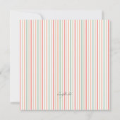 ピンク車2台ベビーシャワー招待状 招待状 (裏面)