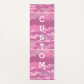 ピンク軍隊迷彩柄軍の迷彩模様が濃い ヨガマット (正面)