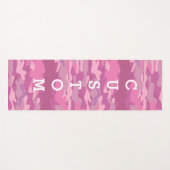 ピンク軍隊迷彩柄軍の迷彩模様が濃い ヨガマット (正面(横))