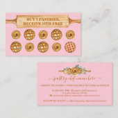 ピンク転がのピンベーカリーケーキCookieロイヤリティ 名刺 (正面/裏面)