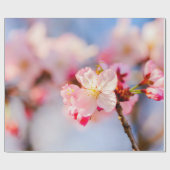 ピンク輝くの桜の花の美しい ラッピングペーパー (フラット)