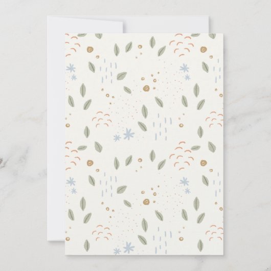 ピンク農家ズマーケットファームフレッシュアドバイスのベビー 招待状 (裏面)