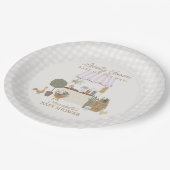 ピンク農家マーケットファームフレッシュベビーシャワー ペーパープレート (アングル)