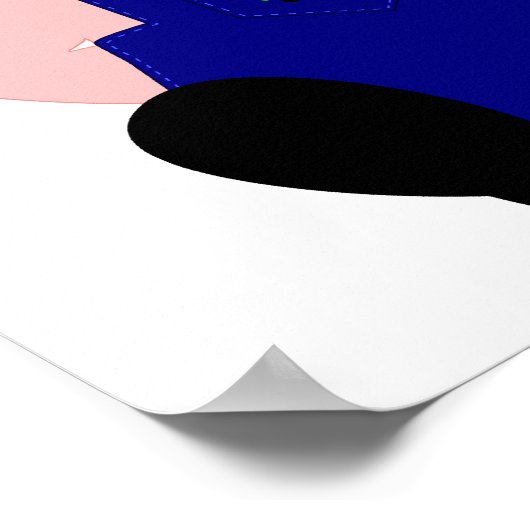 ピンク農家豚 ポスター (角)