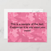 ピンク迷彩柄はがき ポストカード (正面/裏面)