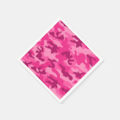 ピンク迷彩柄アドベンチャーグリット競合YesI can スタンダードカクテルナプキン (角)