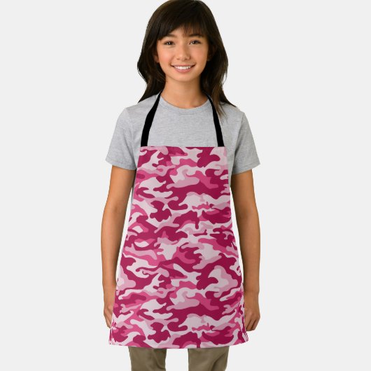 ピンク迷彩柄カモフラージュ エプロン (インサイチュ)