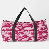 ピンク迷彩柄カモフラージュ ダッフルバッグ (裏面)