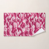 ピンク迷彩柄カモフラージュ バスタオルセット (ハンドタオル)