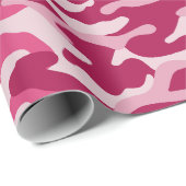 ピンク迷彩柄カモフラージュ ラッピングペーパー (ロールコーナー)