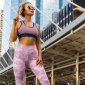 ピンク迷彩柄ガーリーカモフラージュ レギンス