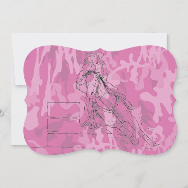 ピンク迷彩柄バレルレーサー (正面)