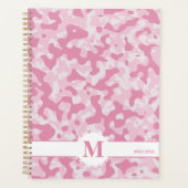 ピンク迷彩柄パターン抽象芸術アートデコールデザイン プランナー手帳 (正面)