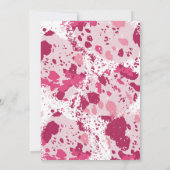 ピンク迷彩柄ベビーシャワー招待状 招待状 (裏面)