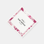 ピンク迷彩柄ベビーシャワー スタンダードカクテルナプキン (角)