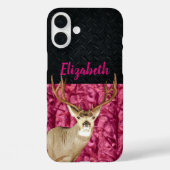 ピンク迷彩柄ムレディア狩りネームスポーツ Case-Mate iPhoneケース (裏面)