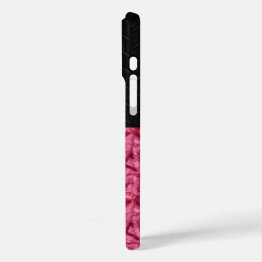 ピンク迷彩柄ムレディア狩りネームスポーツ Case-Mate iPhoneケース (裏面 / 左)