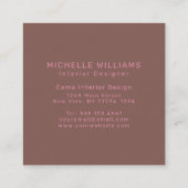 ピンク迷彩柄モダンカモフラージュパターンプロフェッショナル スクエア名刺 (裏面)