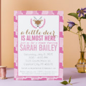 ピンク迷彩柄リトルディアベビーシャワー招待状 招待状