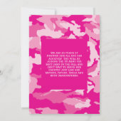 ピンク迷彩柄卒業パーティー 招待状 (裏面)