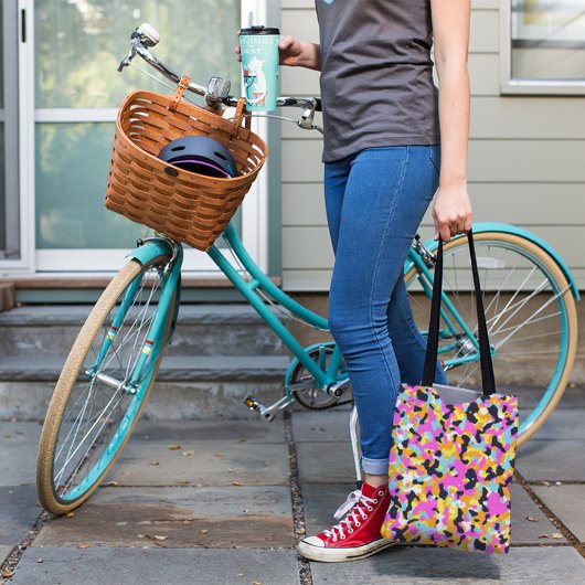 ピンク迷彩柄柄トートバッグ トートバッグ