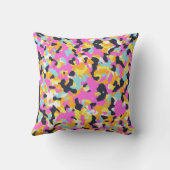 ピンク迷彩柄模様 クッション (裏面)