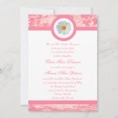ピンク迷彩柄結婚式招待状 招待状 (正面)
