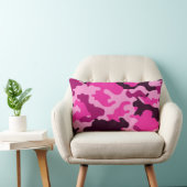 ピンク迷彩柄腰枕 ランバークッション (椅子)