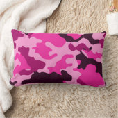 ピンク迷彩柄腰枕 ランバークッション (ブランケット)