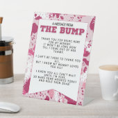 ピンク迷彩柄誕生日パーティー用品ベビーシャワー 台座サイン (インサイチュ)