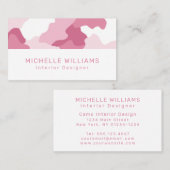 ピンク迷彩柄迷彩パターンモダンプロフェッショナル 名刺 (正面/裏面)