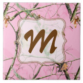 ピンク迷彩柄迷彩狩りモノグラムディスプレイタイル タイル (正面)