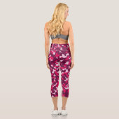 ピンク迷彩柄 カプリレギンス (裏面)