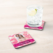 ピンク迷彩柄 コースター (右側)