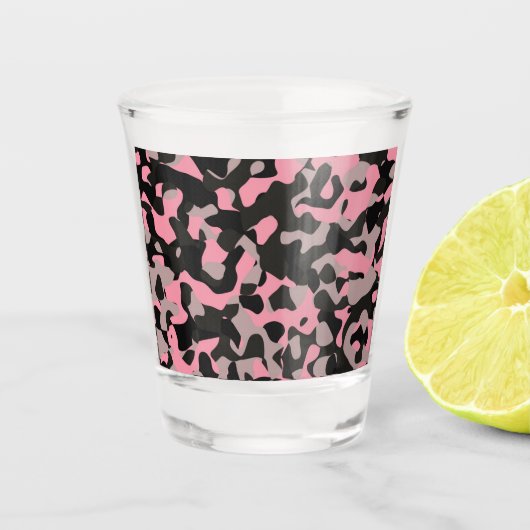 ピンク迷彩柄 ショットグラス (正面)