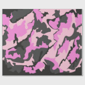 ピンク迷彩柄、ラッピング紙 ラッピングペーパー (フラット)