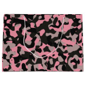 ピンク迷彩柄 ラージペーパーバッグ (正面)