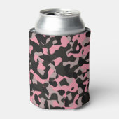 ピンク迷彩柄 缶クーラー (缶正面)